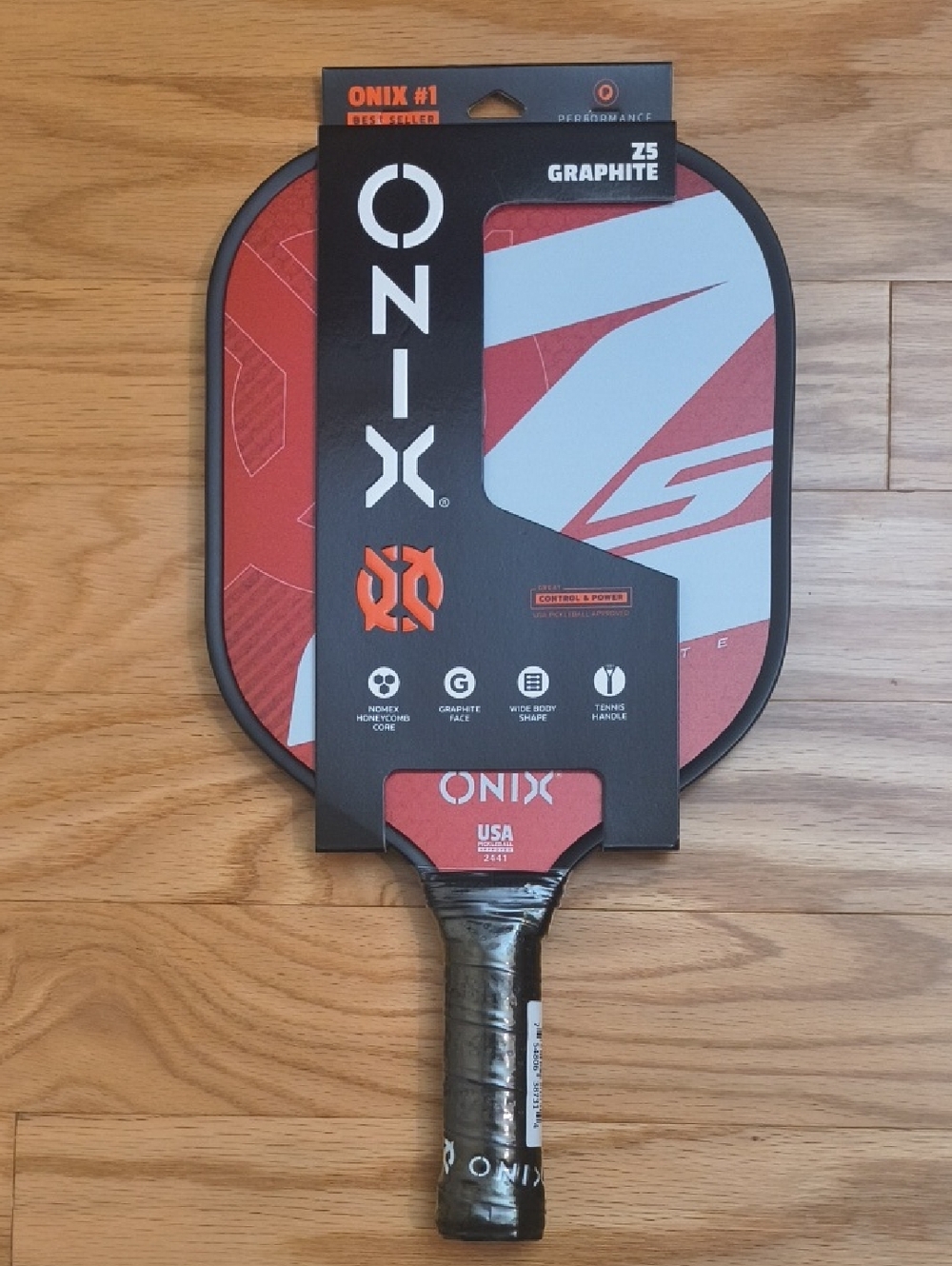 Red Graphite Pickleball Paddle - Red/White